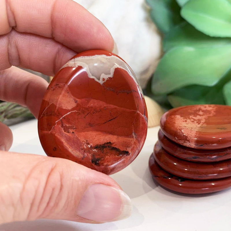 Red Jasper Worry Stone - worrystone