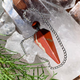 Red Jasper Crystal Pendulum