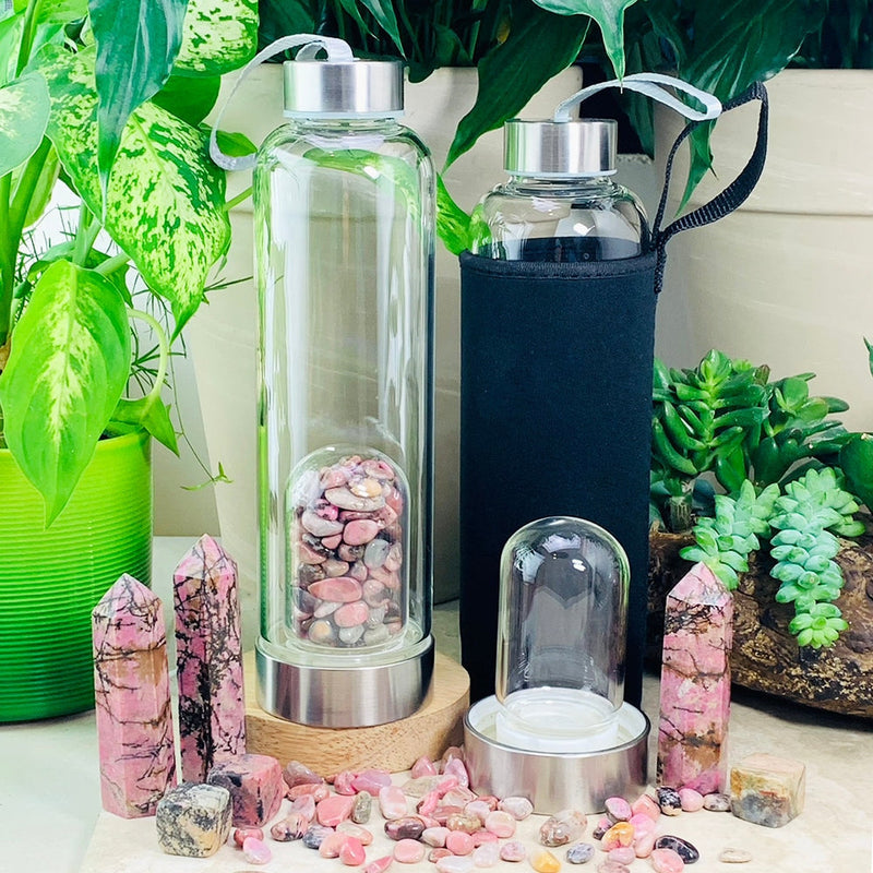 Rhodonite Gem Pod Water Bottle 💧 - water