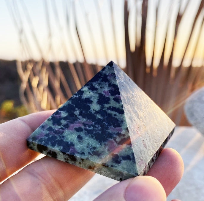 Ruby in Zoisite Pyramid - Medium - pyramids