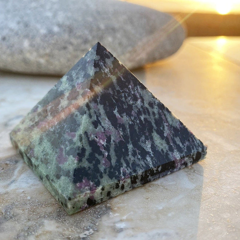 Ruby in Zoisite Pyramid - Medium - pyramids