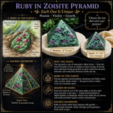 Ruby in Zoisite Pyramids