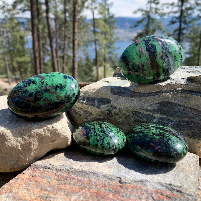 Ruby In Zoisite Palmstone