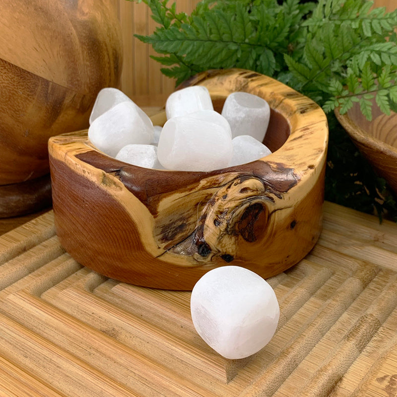 Selenite Tumbled Cube