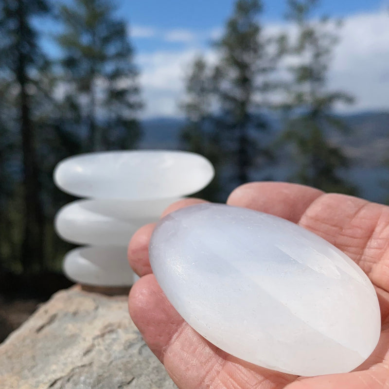 Selenite Palmstone