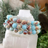 Mala Azure Variscite Bracelet With Velvet Pouch