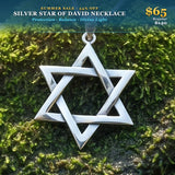 SUMMER 60% OFF SALE Silver Star of David Necklace