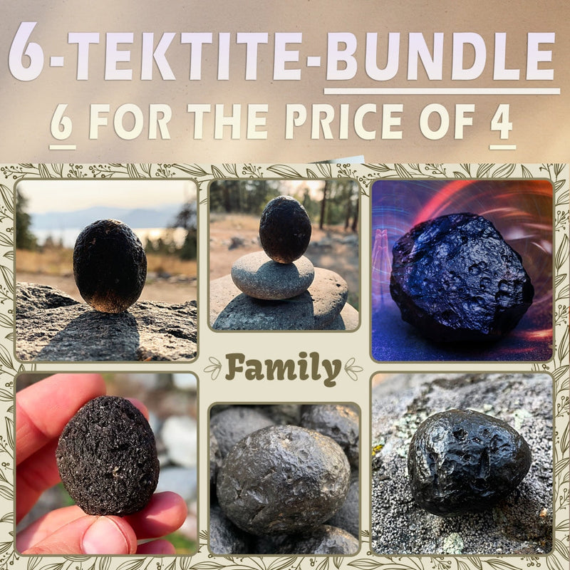 Tektite Specimen - The Only Crystal on the Planet that can Absorb Dark Energy - 6-Tektite-Bundle | $72 (6 Tektites) - rawstone