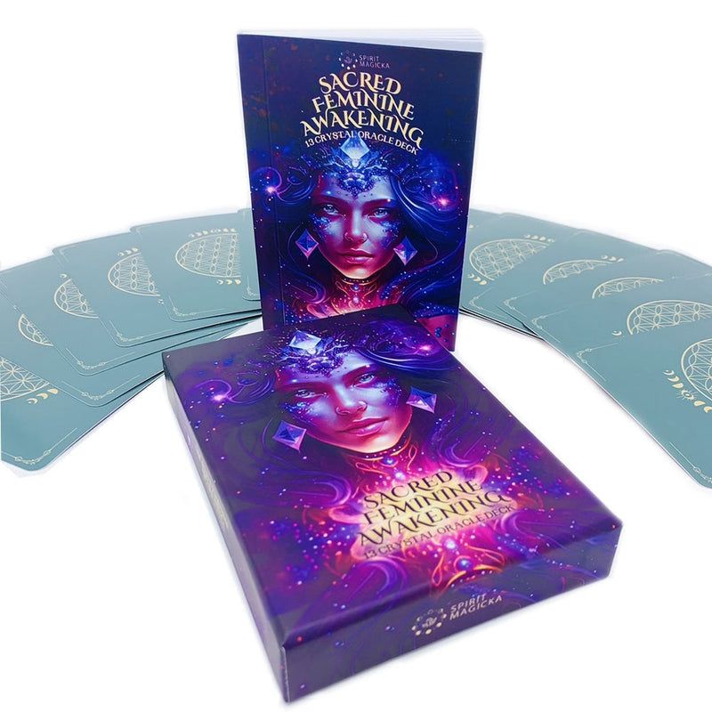 🌙 Sacred Feminine Awakening Oracle Deck & 13 Crystal Companion Set