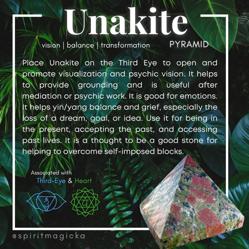 Unakite Pyramid - Medium - pyramids