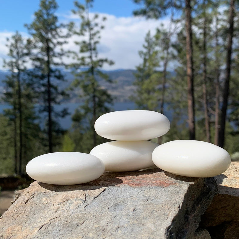 White Wisdom Quartz Palmstone