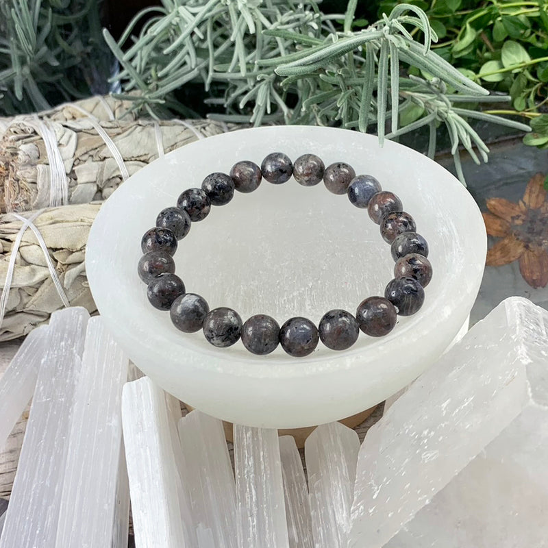 Mala Yooperlite Bracelet With Velvet Pouch