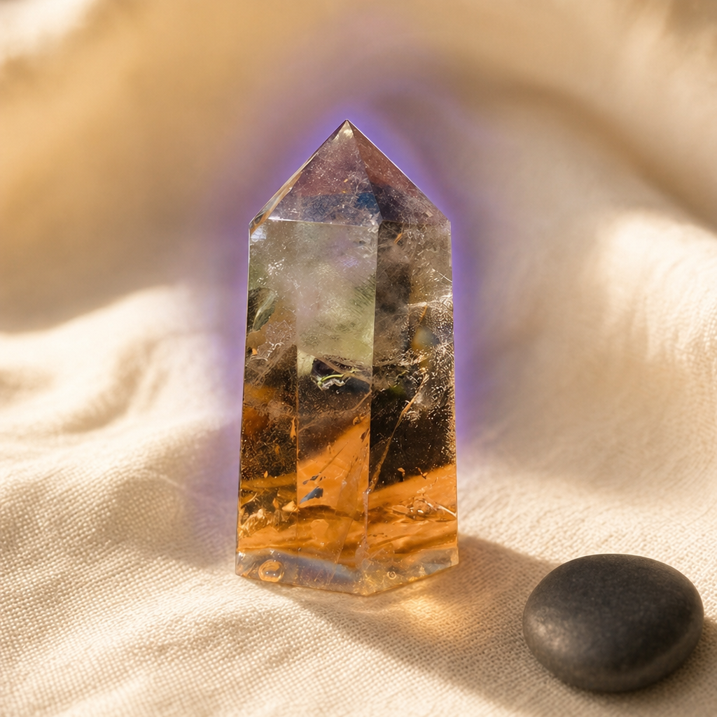 Smoky Quartz point close-up
