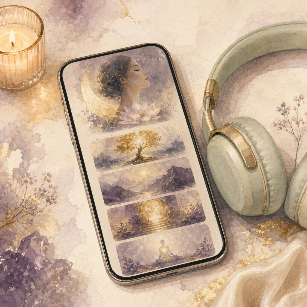 Hypnosis audio player illustration